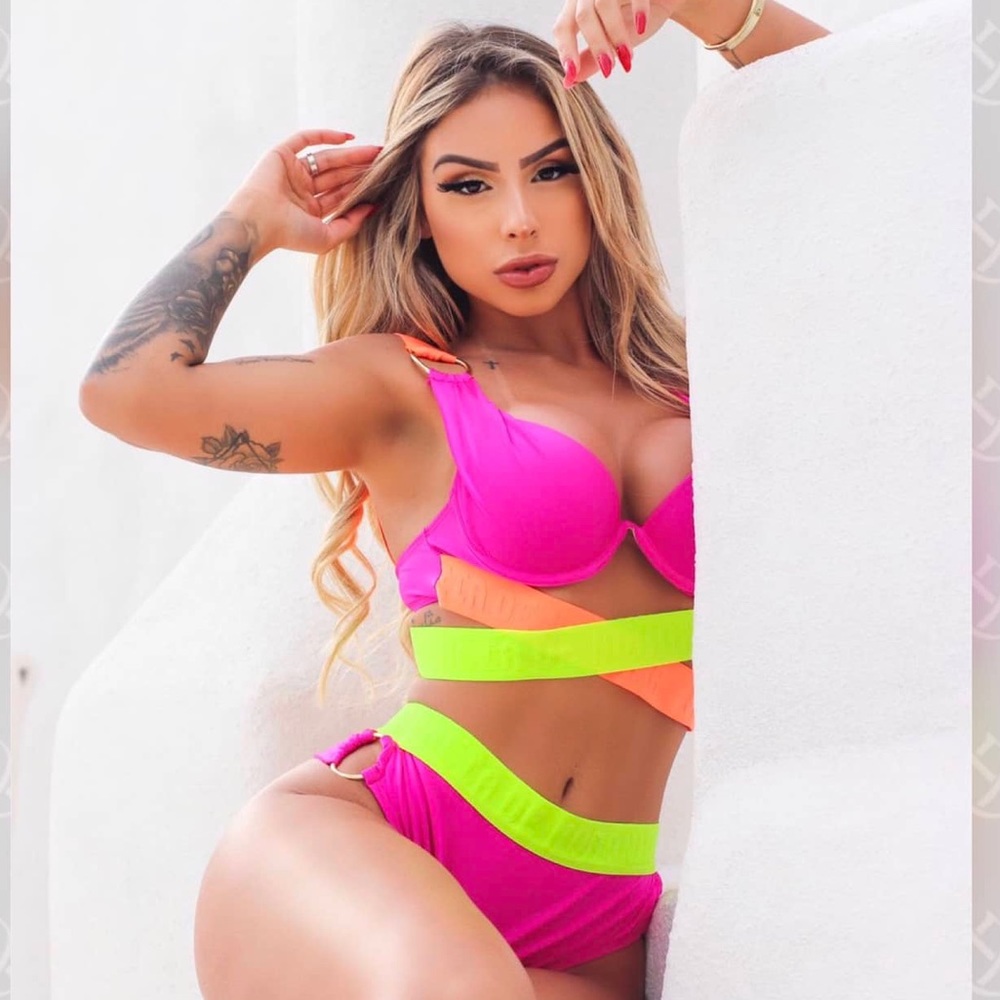 Copacabana crisscross push-up balconette bikini set